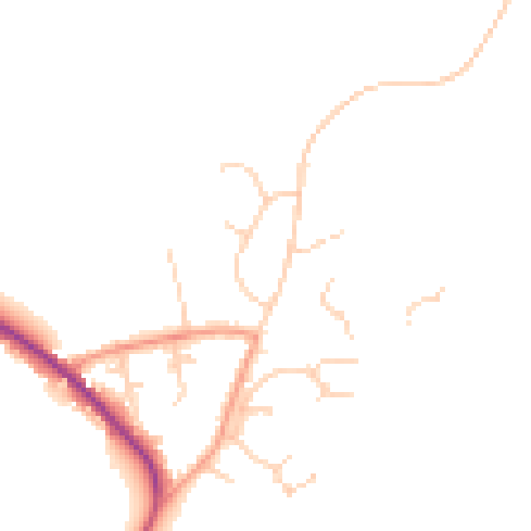 Daytime road noise heatmap for RH13 6EF