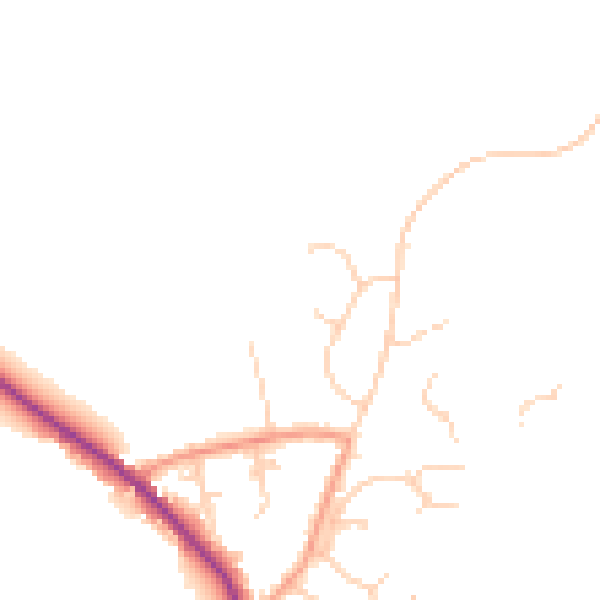 Daytime road noise heatmap for RH13 6JS