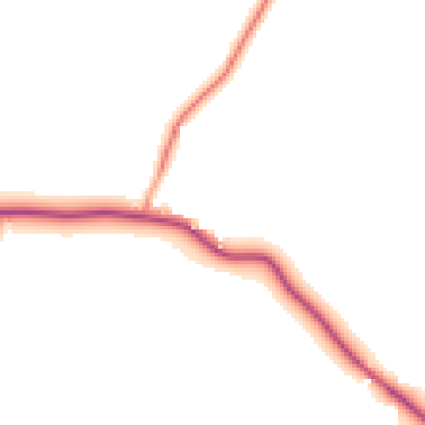 Daytime road noise heatmap for RH13 8HW