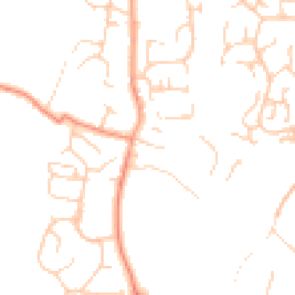 Daytime road noise heatmap for RH13 9DY
