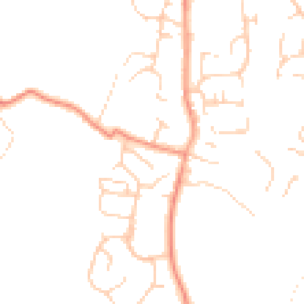 Daytime road noise heatmap for RH13 9EB