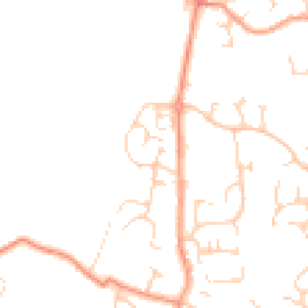 Daytime road noise heatmap for RH13 9FA