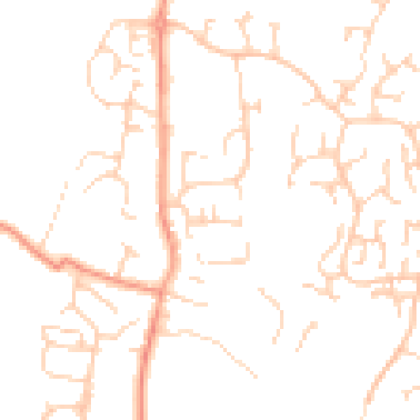 Daytime road noise heatmap for RH13 9HD