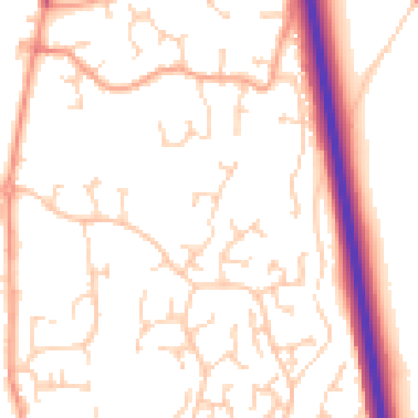 Daytime road noise heatmap for RH13 9US