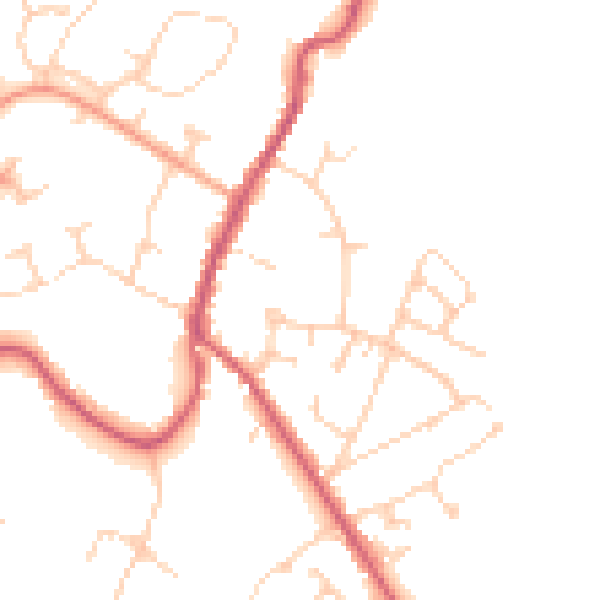 Daytime road noise heatmap for RH16 2GD