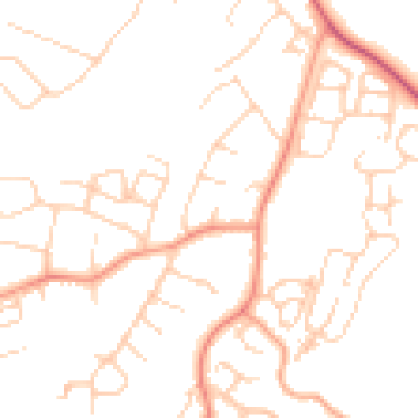 Daytime road noise heatmap for RH16 2SS