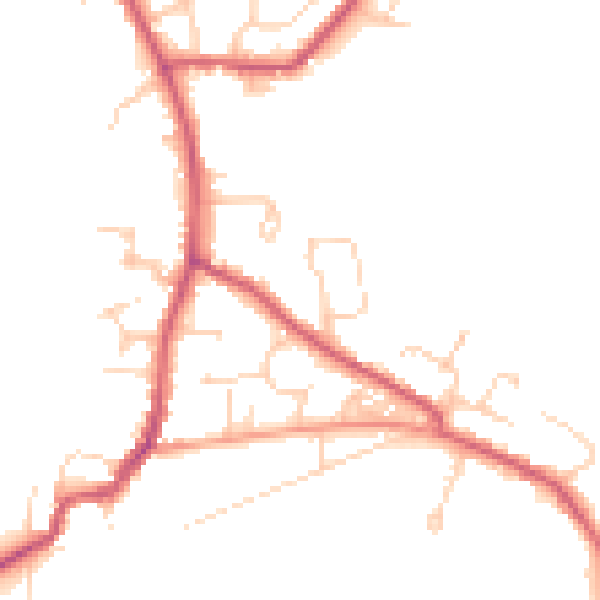 Daytime road noise heatmap for RH17 5BJ