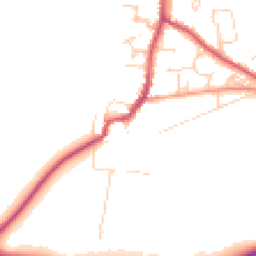 Daytime road noise heatmap for RH17 5JZ