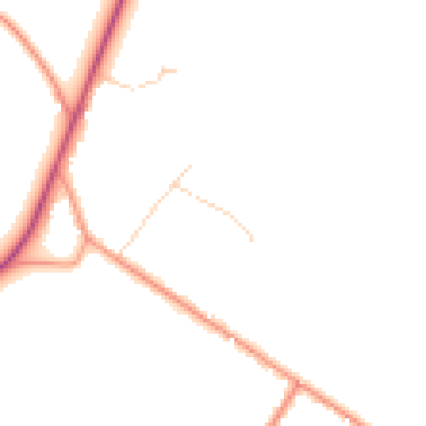 Daytime road noise heatmap for RH17 7LA
