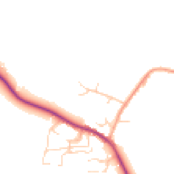 Daytime road noise heatmap for RH17 7PY