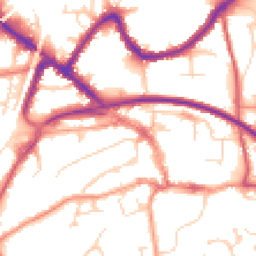 Daytime road noise heatmap for RH19 1EP