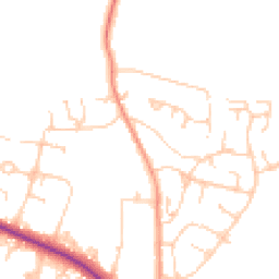 Daytime road noise heatmap for RH19 2EQ