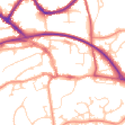 Daytime road noise heatmap for RH19 3BE