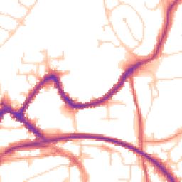Daytime road noise heatmap for RH19 3QH
