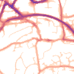 Daytime road noise heatmap for RH19 4BF