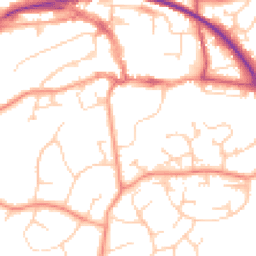 Daytime road noise heatmap for RH19 4EB