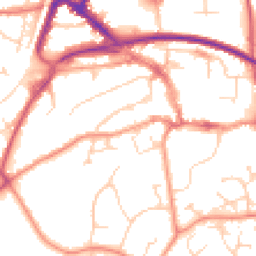 Daytime road noise heatmap for RH19 4EL