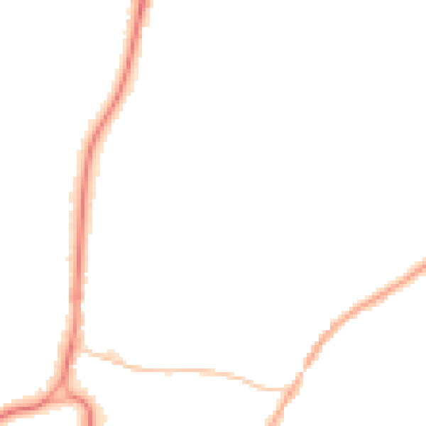 Night-time road noise heatmap for RH2 0DG