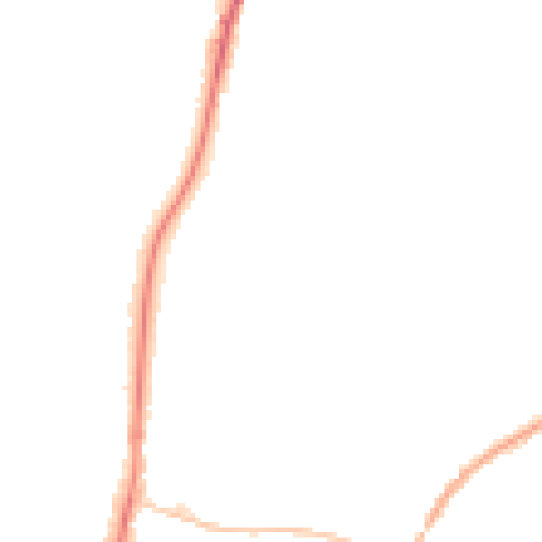 Night-time road noise heatmap for RH2 0DH