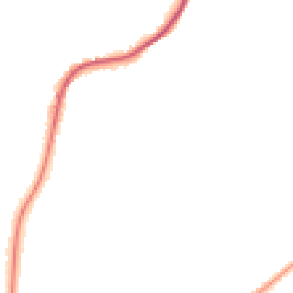 Night-time road noise heatmap for RH2 0DQ