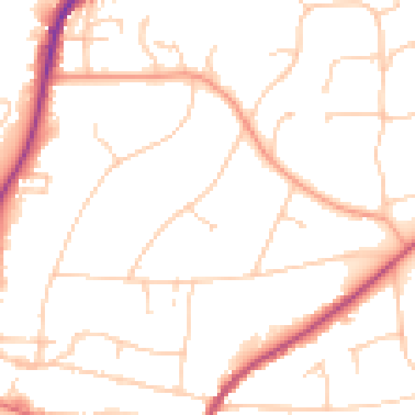 Daytime road noise heatmap for RH2 0ED