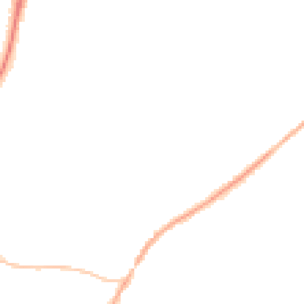Night-time road noise heatmap for RH2 0EG