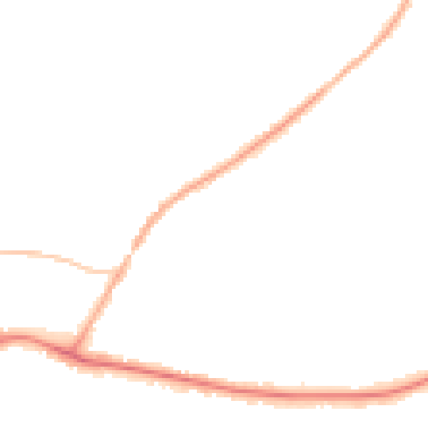 Night-time road noise heatmap for RH2 0NN