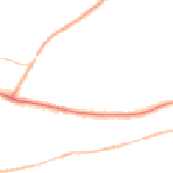 Night-time road noise heatmap for RH2 0QA