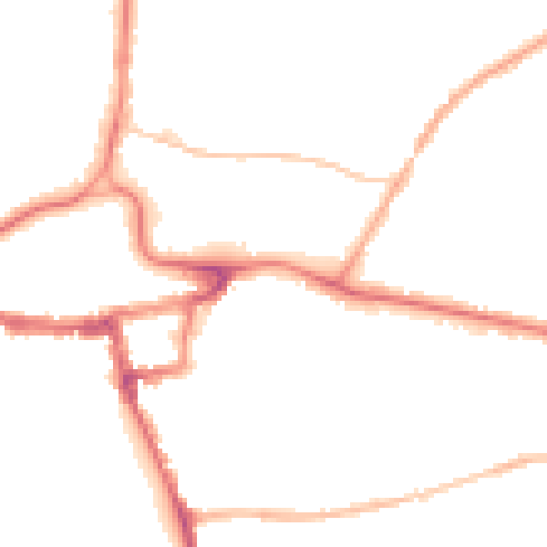 Night-time road noise heatmap for RH2 0ST