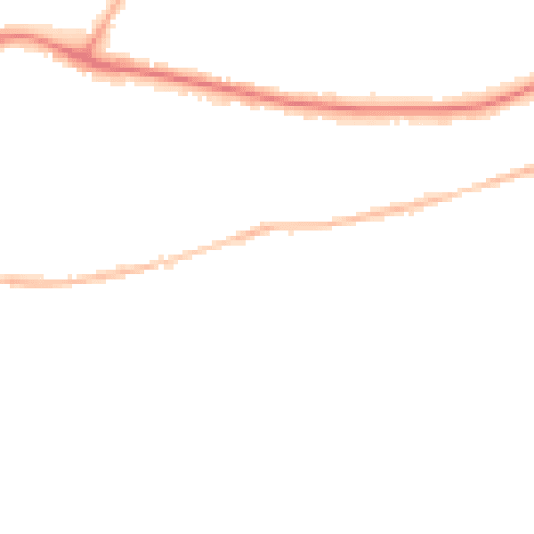 Night-time road noise heatmap for RH2 7DT