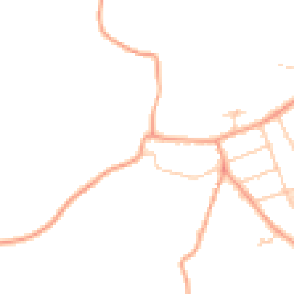 Daytime road noise heatmap for RH2 8AQ