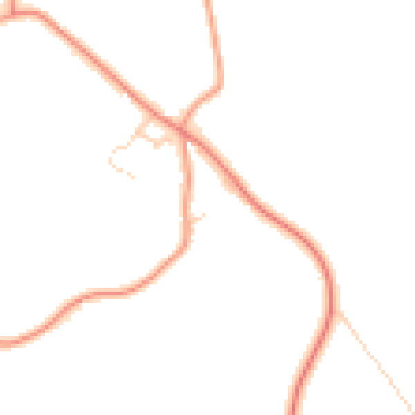 Daytime road noise heatmap for RH2 8DN