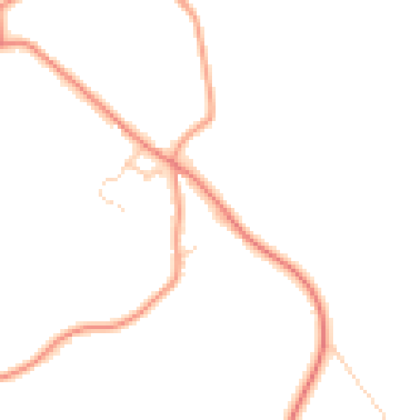 Daytime road noise heatmap for RH2 8PE
