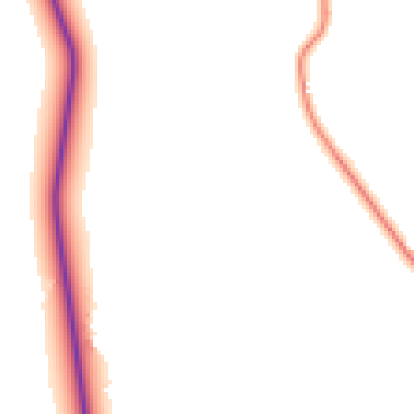 Daytime road noise heatmap for RH2 8QJ