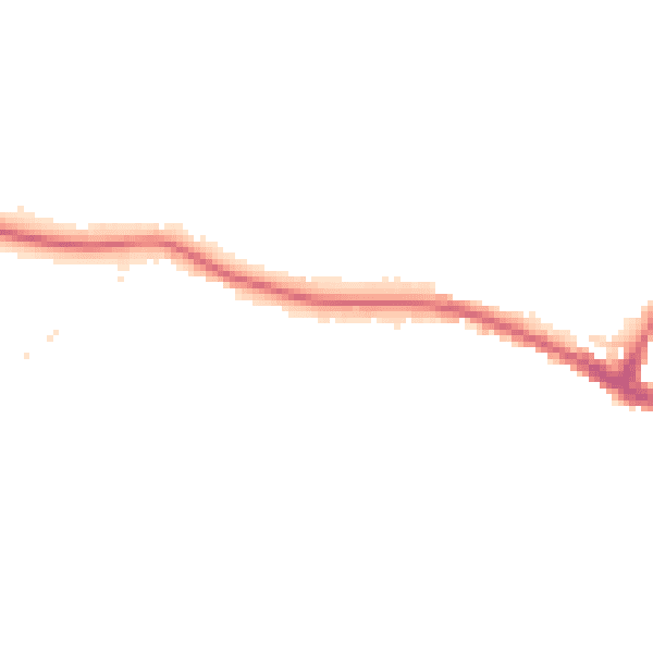 Night-time road noise heatmap for RH2 9BB