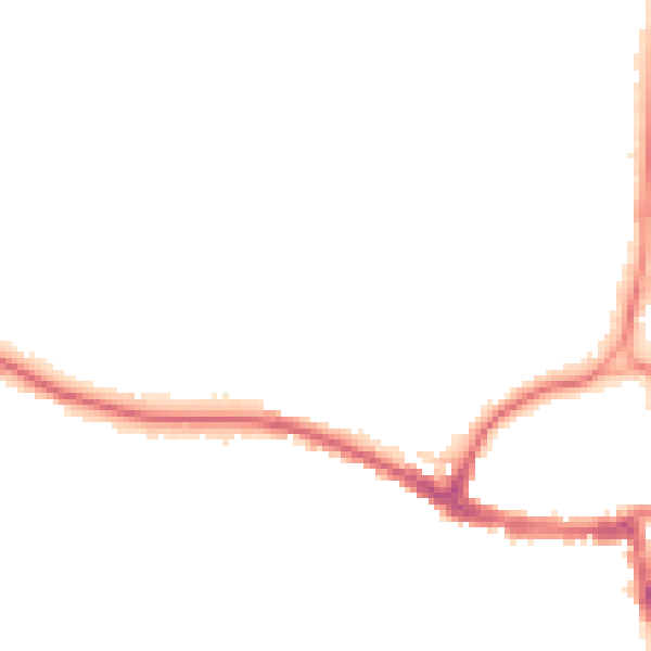 Night-time road noise heatmap for RH2 9DQ