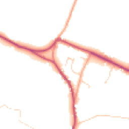 Daytime road noise heatmap for RH20 1JA