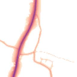 Daytime road noise heatmap for RH20 1PA