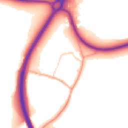 Daytime road noise heatmap for RH20 4AR