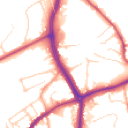 Daytime road noise heatmap for RH4 1AH