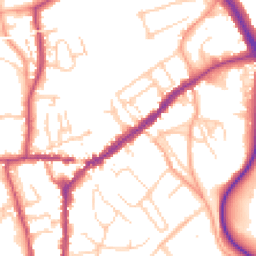 Daytime road noise heatmap for RH4 1AQ