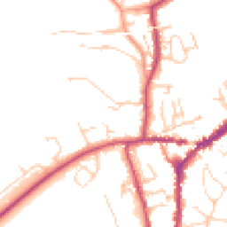 Daytime road noise heatmap for RH4 1EQ