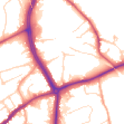 Daytime road noise heatmap for RH4 1NJ