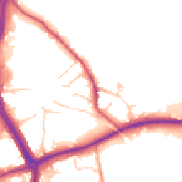 Daytime road noise heatmap for RH4 1NW
