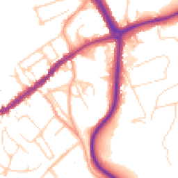 Daytime road noise heatmap for RH4 2BH