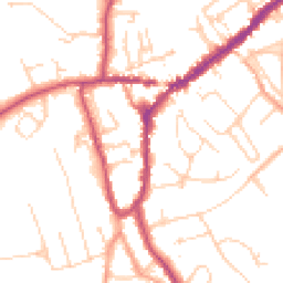 Daytime road noise heatmap for RH4 2EW