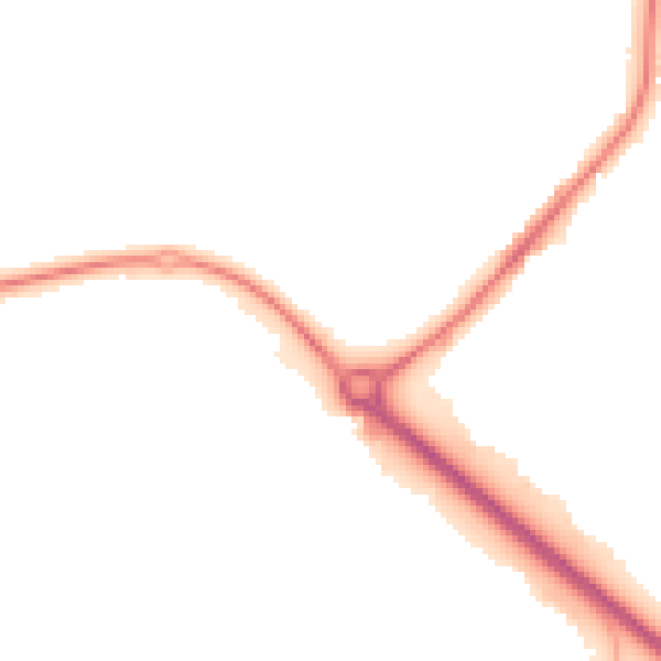 Night-time road noise heatmap for RH6 0AA