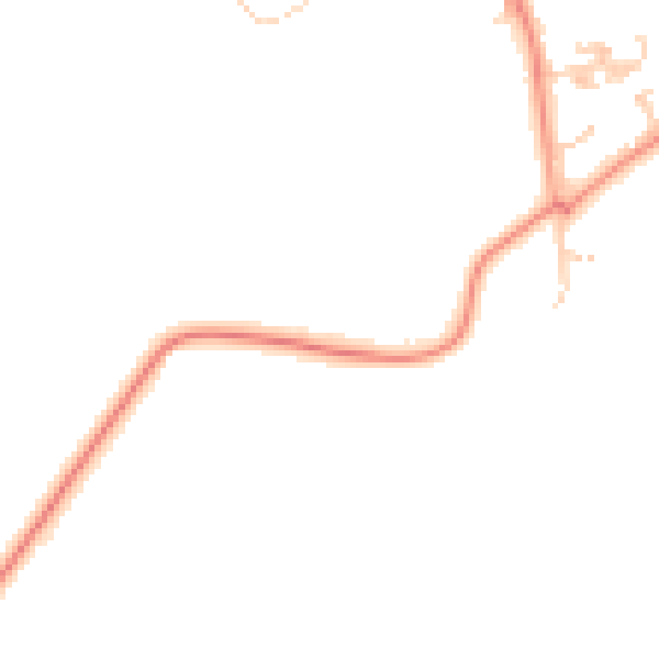 Daytime road noise heatmap for RH6 0AJ