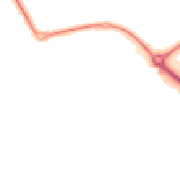 Night-time road noise heatmap for RH6 0AL