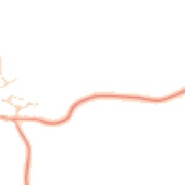 Daytime road noise heatmap for RH6 0BJ